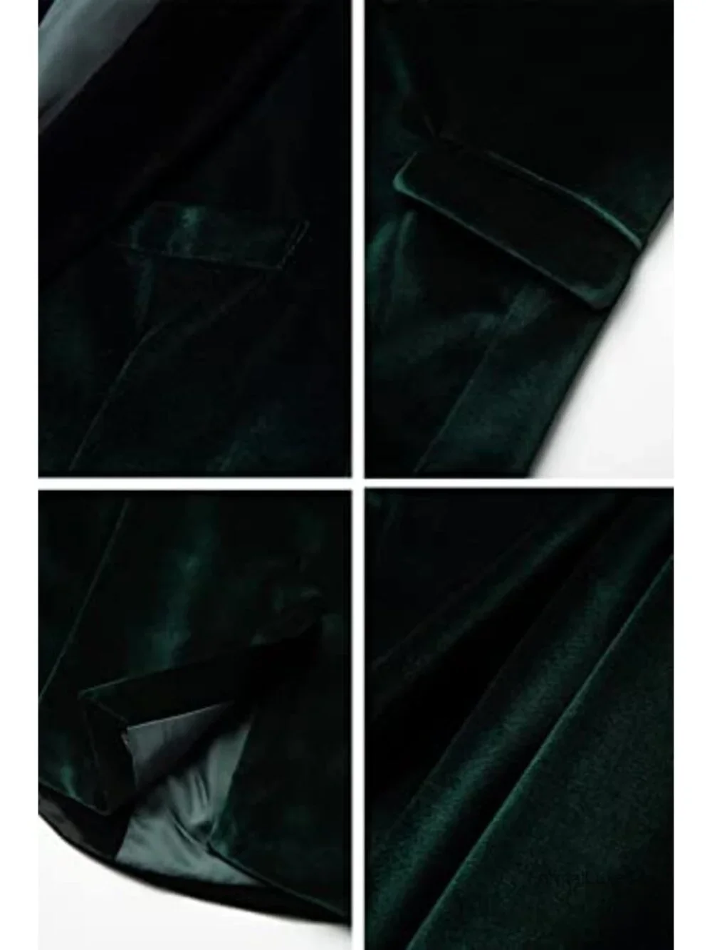 Men's Velvet Blazer Slim-Fit One Button Sport Coat Wedding Dinner
